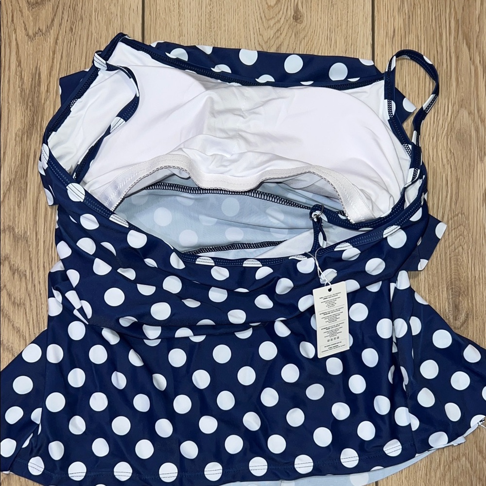 Summer Mae - Navy and White Polka Dot Swim Set - Picture 8 of 11